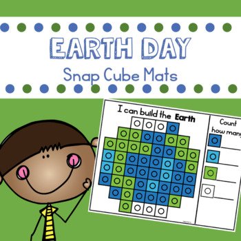 Preview of Earth Day Math Snap Cube Build It Cards