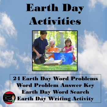 Preview of Earth Day Math Word Problems and Writing Activity