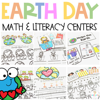 Preview of Earth Day Activities |  Earth Day Math and Literacy Centers Kindergarten