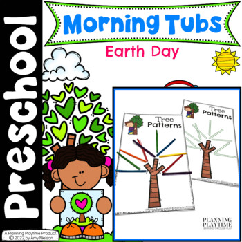 Preview of Earth Day Math and Literacy Centers - Preschool