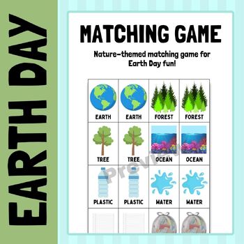 Preview of Earth Day Memory Game