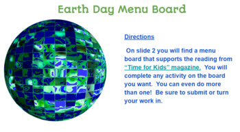 Preview of Earth Day Menu