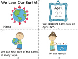 We Love Our Earth Mini Book and Coloring Pages