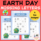 Earth Day Missing Letters Worksheets | Spring Activities