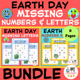 Earth Day Missing Letters and Numbers Worksheets | Spring 