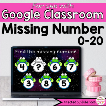 Preview of Earth Day Missing Number Digital Game for Google Classroom