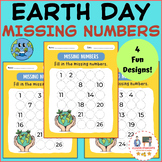 Earth Day Missing Numbers Worksheets | Spring Activities