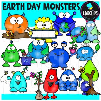 Earth Day Monsters Clip Art Bundle Educlips Clipart By Educlips