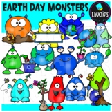 Earth Day Monsters Clip Art Set - EARTH DAY  {Educlips Clipart}