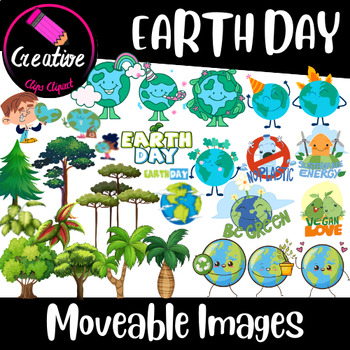 Preview of Earth Day Moveable Images - Earth Clipart