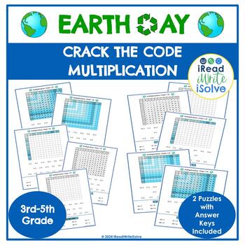 Preview of Earth Day Multiplication Activity - Crack the Code