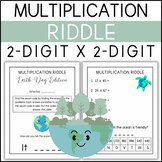 Earth Day Multiplication Riddle Joke - 2-digit x 2-digit