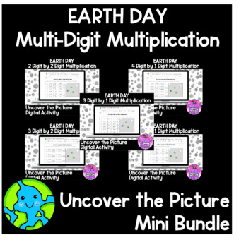 Preview of Earth Day Multiplication Uncover the Picture MINI BUNDLE | Google™ Classroom