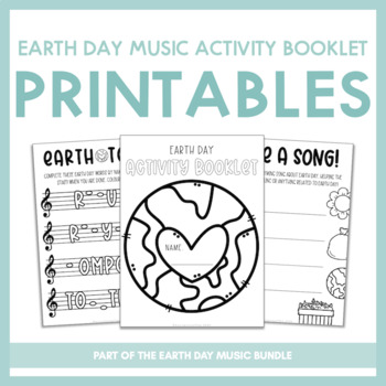 Preview of Earth Day Music Activity Booklet | Printables