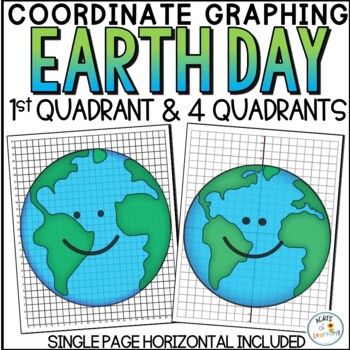 Preview of Earth Day Mystery Graphing | Spring Coordinate Plane Math Activity