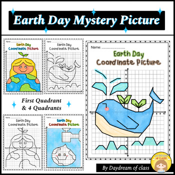 Preview of Earth Day Mystery Picture Coordinate Graphing Math Activity