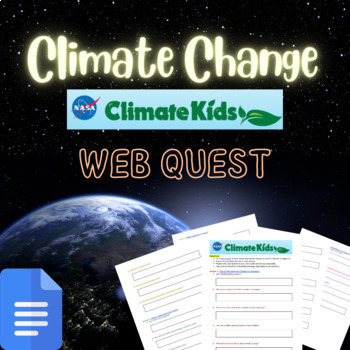 Preview of Earth Day NASA Climate Kids - Climate Change Webquest (Middle School) MS-ESS3-5