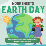 Earth Day NO PREP Activities | Word Search & Crossword Puz