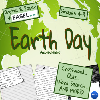 Preview of Earth Day NO PREP Passage & Activities