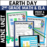 Earth Day NO PREP Printable & Digital Math & ELA Activities