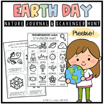 Preview of Earth Day Nature Journal & Scavenger Hunt 2024 FREEBIE