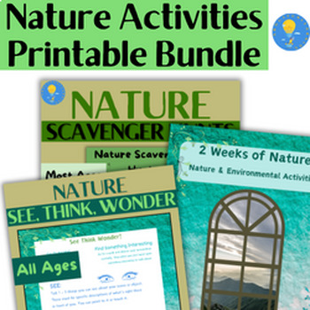 Preview of Earth Day Nature Journal Outdoor Environment Bundle Gr. 3,4,5,6,7,8