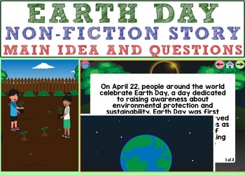 Preview of Earth Day (Non-Fiction Story): Main Idea and Questions