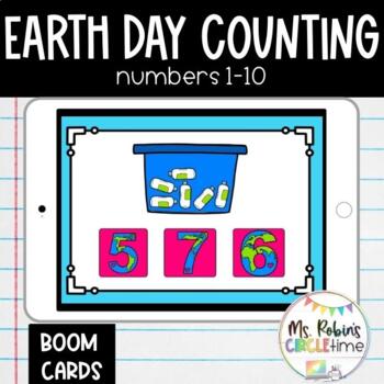 Preview of Earth Day Numbers 1-10 - Boom Cards