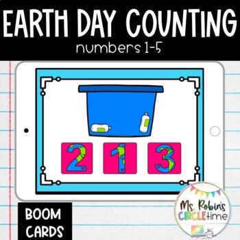 Preview of Earth Day Numbers 1-5 - Boom Cards