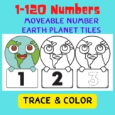 Earth Day Numbers Tiles Clipart Moveable Number Cards