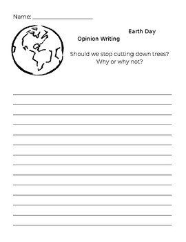 Preview of Earth Day Opinion Writing