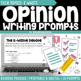 Earth Day Opinion Writing Prompts & Tech Themed Reading Pa
