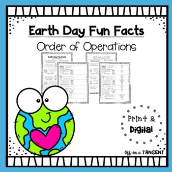 Preview of Earth Day - Order of Operations Math Activity