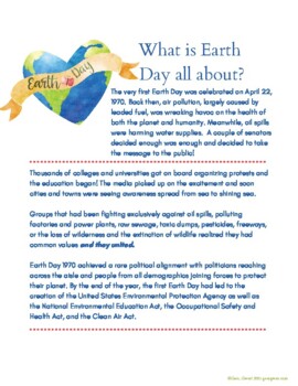Preview of Earth Day Packet