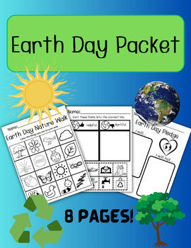 Preview of Earth Day Packet - Earth Day Worksheets