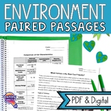 Earth Day Paired Passages Reading Comprehension & Extended