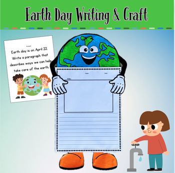 Preview of Earth Day Paragraph Writing Activity and Page Topper Craft