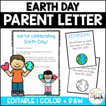 Preview of Earth Day Parent Letter