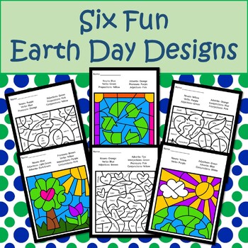 Earth Day Parts of Speech Color by Code ELA Activity for Grammar Practice