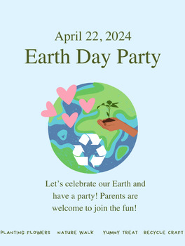 Preview of Earth Day Party Flyer