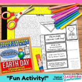 Earth Day: Passage and Questions: Interactive Notebook