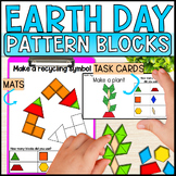 Earth Day Pattern Block Task Cards and Pattern Block Mats 