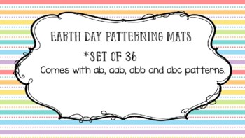 Preview of Earth Day Pattern Mats