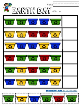 Earth Day Patterns by Learning Fun for early elementary | TpT