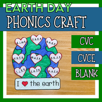 Preview of Earth Day Phonics Craft, Earth Day Writing, Earth Day Activities