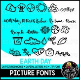 Earth Day Picture Font {Educlips Clipart}