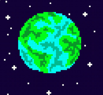 Preview of Earth Day Pixel Art Activity