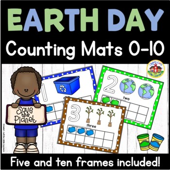 Earth Day Play Dough Counting Mats And Frames 0 10 Tpt