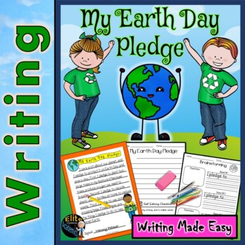 Preview of Earth Day Pledge Writing Unit: Writing Paragraph & Detailed Sentences