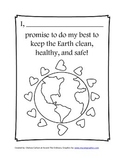 Earth Day Coloring Page and Pledge